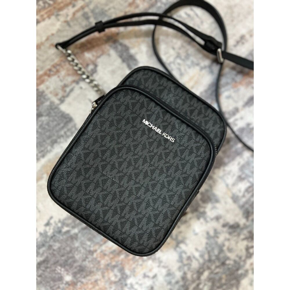 NWT Michael Kors Jet Set Travel Signature Logo Crossbody Bag